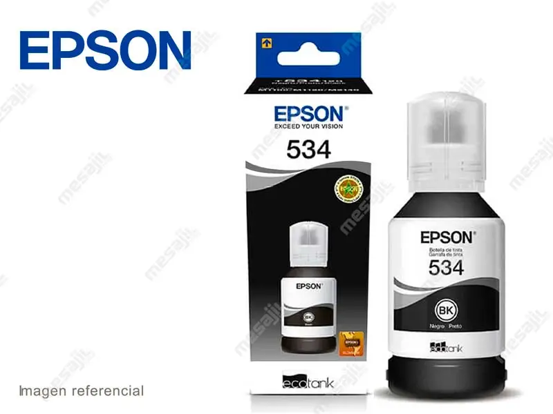 Botella de Tinta Epson T534120 Negro M1100/M1120/M1180/M2140/M2170/M3170/M3180