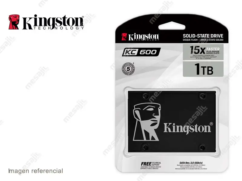 Unidad SSD Interno Kingston KC600 1TB 2.5″
