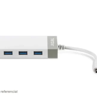 Adaptador USB-C a Ethernet Gigabit + Hub 3 Puertos USB TRENDnet TUC-ETGH3