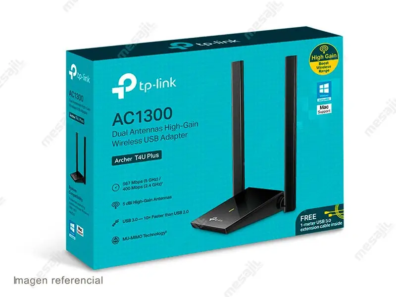 Adaptador USB Wi-Fi 5 TP-Link Archer T4U Plus AC1300 Antena 5 dBi - Imagen 3