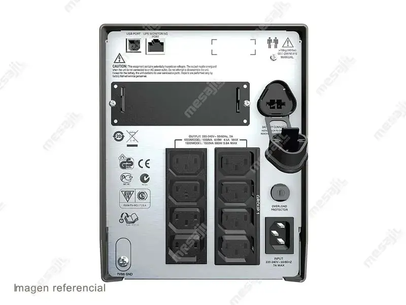 UPS Smart APC 1000VA 220V 8 tomas C13 (SMT1000IC) 1kVA/700W - Imagen 3