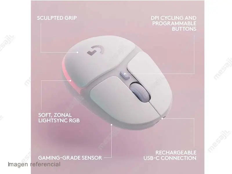 Mouse Gaming Logitech G G705 Wireless Aurora Collection - Imagen 3
