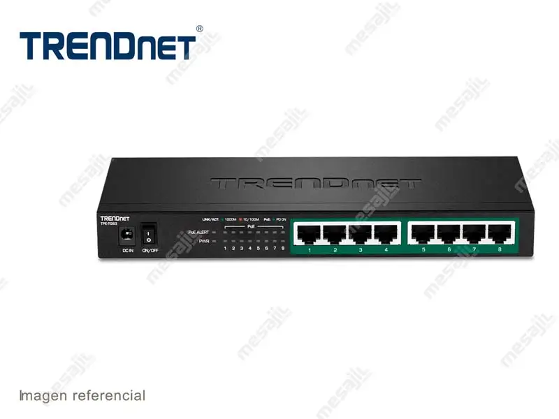 Switch TRENDnet TPE-TG83 8 Puertos Gigabit PoE+ (65W)