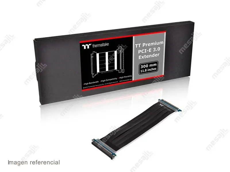 Cable Riser THERMALTAKE TT Premium PCI-E 3.0 16x 30cm Black - Imagen 2