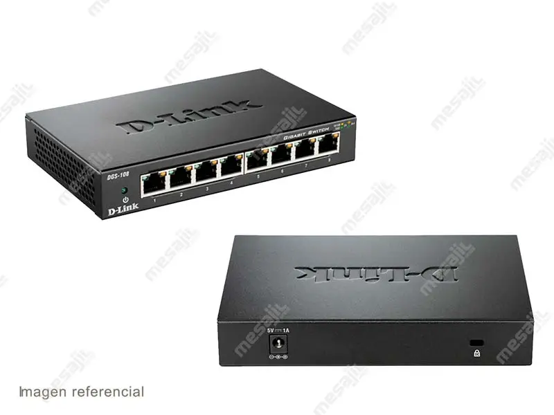 Switch D-Link DGS-108 8 Puertos Gigabit 10/100/1000 Mbps - Imagen 2