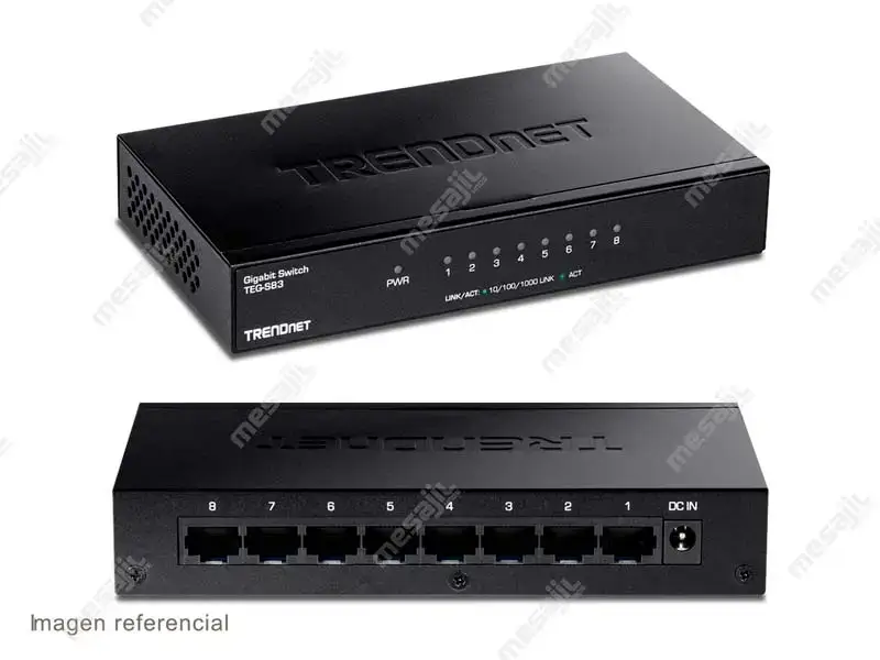 Switch TRENDnet 8 puertos TEG-S83 Gigabit GREENnet Carcasa de Metal - Imagen 2