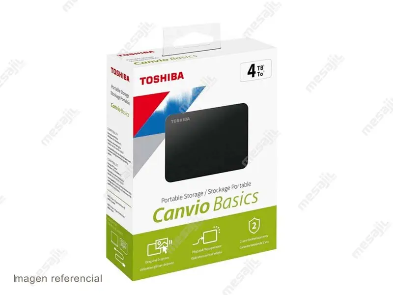 Disco Duro de 4TB Externo Toshiba Canvio Basic USB 3.2 Black - Imagen 3