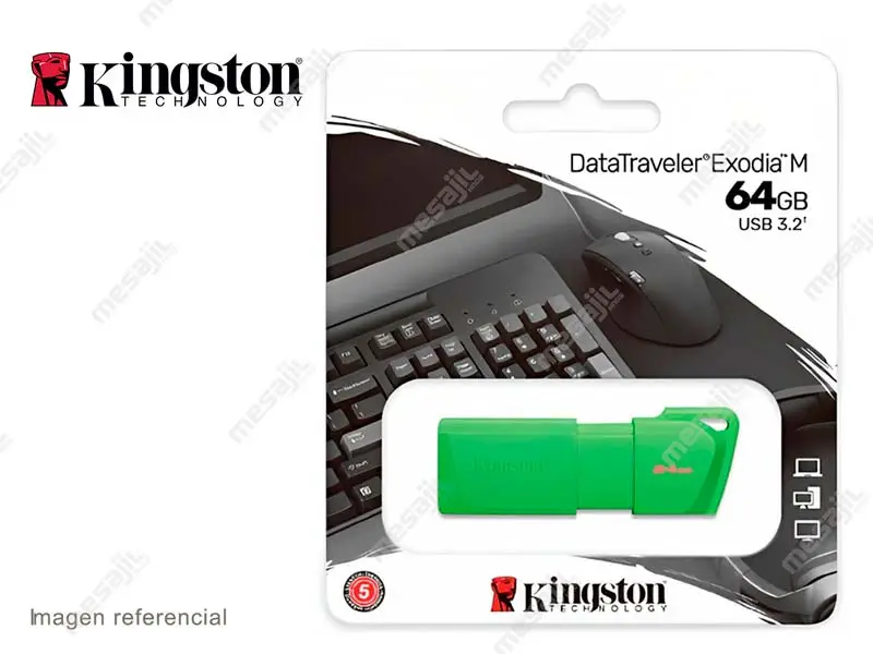 Memoria USB 3.2 64GB Kingston DataTraveler Exodia Verde