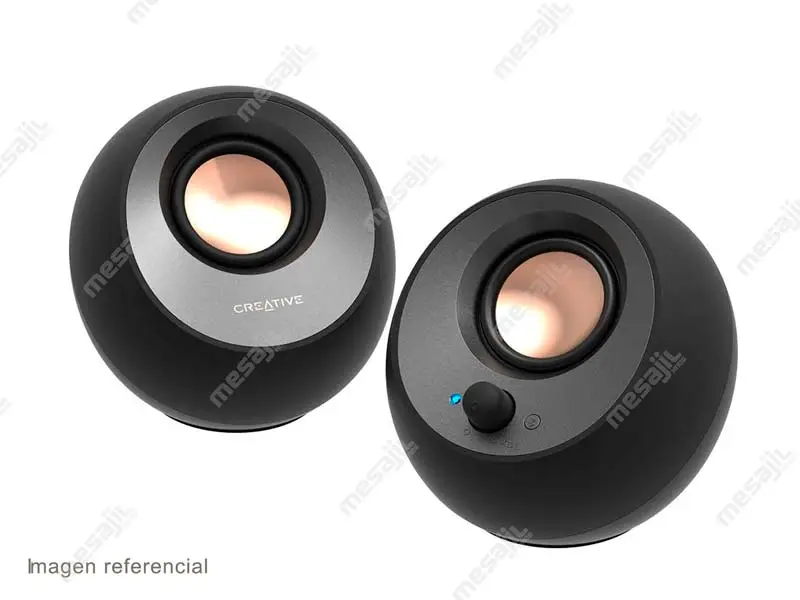 Parlante Creative Pebble V3 2.0 8watts Bluetooth, USB-C, Black - Imagen 2