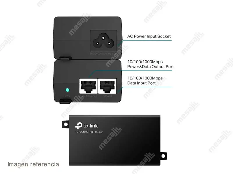 Inyector TP-Link TL-POE160S Gigabit PoE + 30w 802.3af/at - Imagen 2