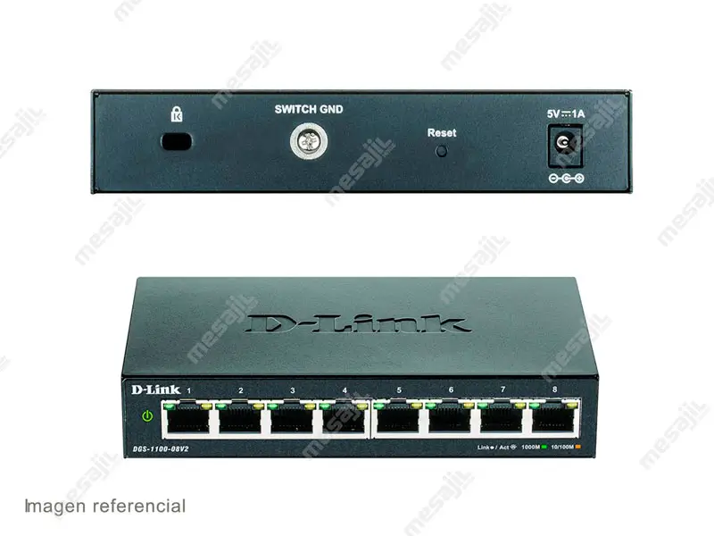 Switch D-Link Easy Smart DGS-1100-08V2 8-Port 10/100/1000Mbps - Imagen 3