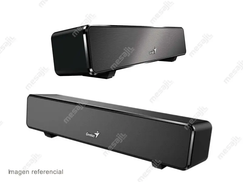 Parlante Genius Sound Bar 100 Mini 6W 3.5mm USB power Black - Imagen 2