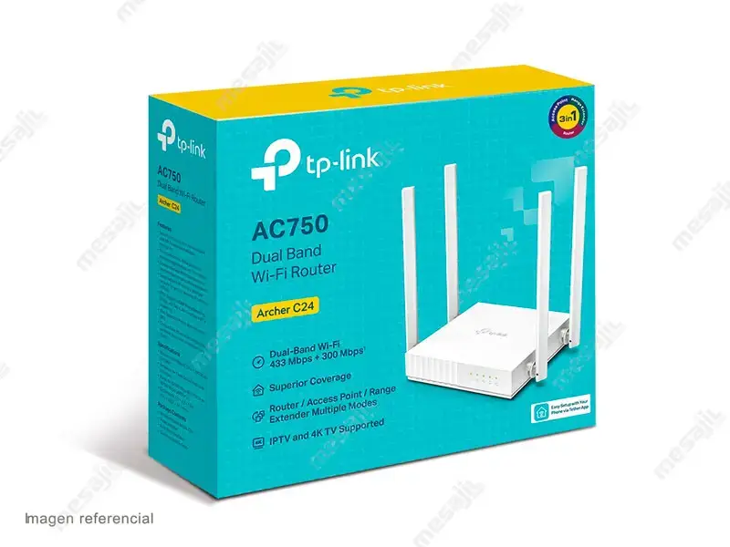 Router TP-Link Archer C24 Wireless AC750 2Band Multimodo - Imagen 3