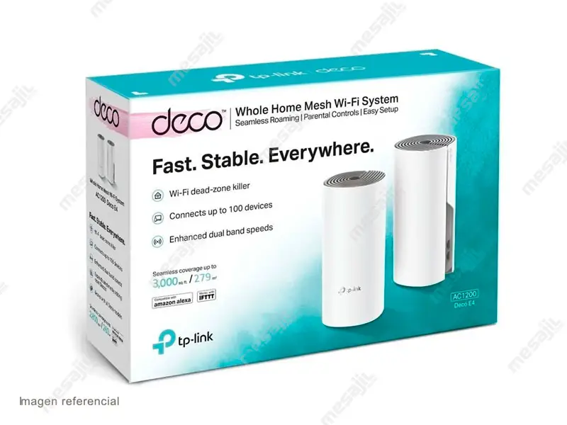 Router Mesh TP-Link Deco E4-2 AC1200 Dual Band Whole Home Wi-Fi (packx2) - Imagen 3
