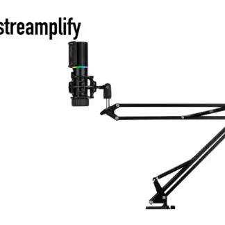 Micrófono Gamer Streamplify MIC-48-RGB-MA-BK Soporte de Brazo