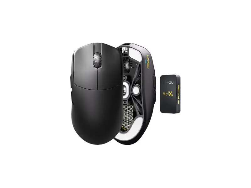 MOUSE GAMER LAMZU MAYA X NEGRO SUPERLIGERO 8K 47GR