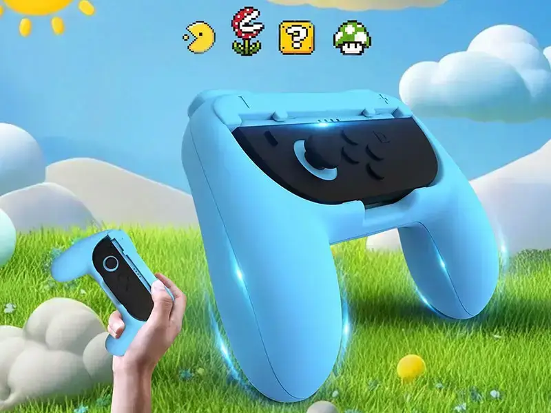 Handgrip KJH Para Joy Con Nintendo Switch 2 Azul - Imagen 2