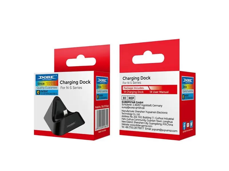 Base Cargador Dobe Para Nintendo Switch 2 Negro - Imagen 2