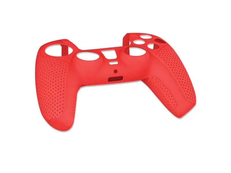 Protector De Silicona Para Mando PS5 Dualsense AKSW-181 Blanco-Rojo - Imagen 2