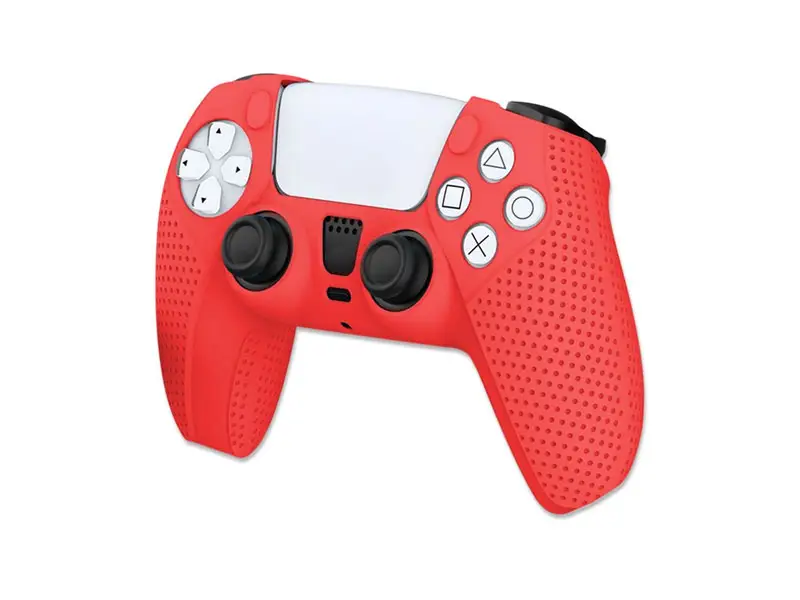 Protector De Silicona Para Mando PS5 Dualsense AKSW-181 Blanco-Rojo - Imagen 3