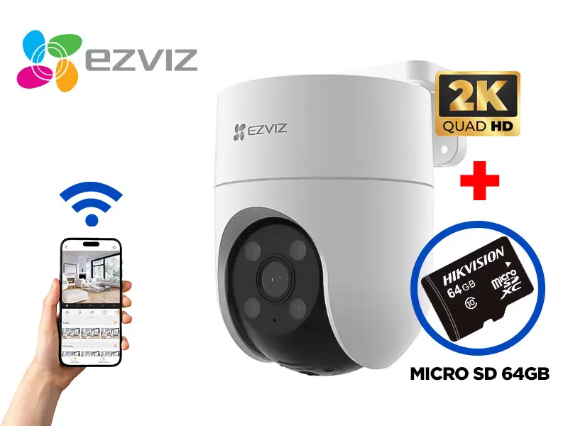 KIT DE CAMARA CS-H8C (4MP) CON MEMORIA 64GB