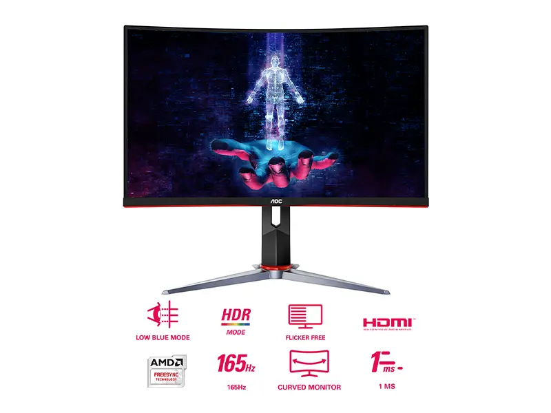 MONITOR GAMER CURVO 24» 165Hz AOC C24G2 - Imagen 2