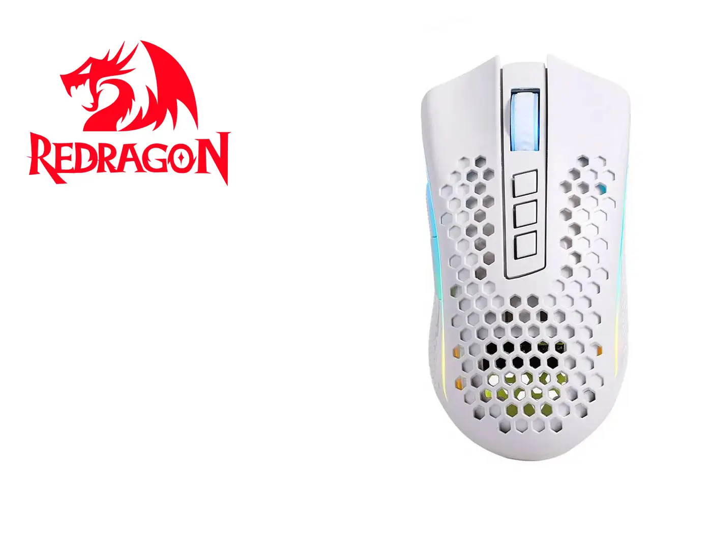 Mouse Gamer Redragon STORM PRO M808-KS Wireless WHITE