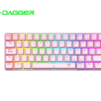 Teclado Mecánico Gamer T-Dagger ARENA PINK RGB T-TGK321P-RGB-SP Red Switch