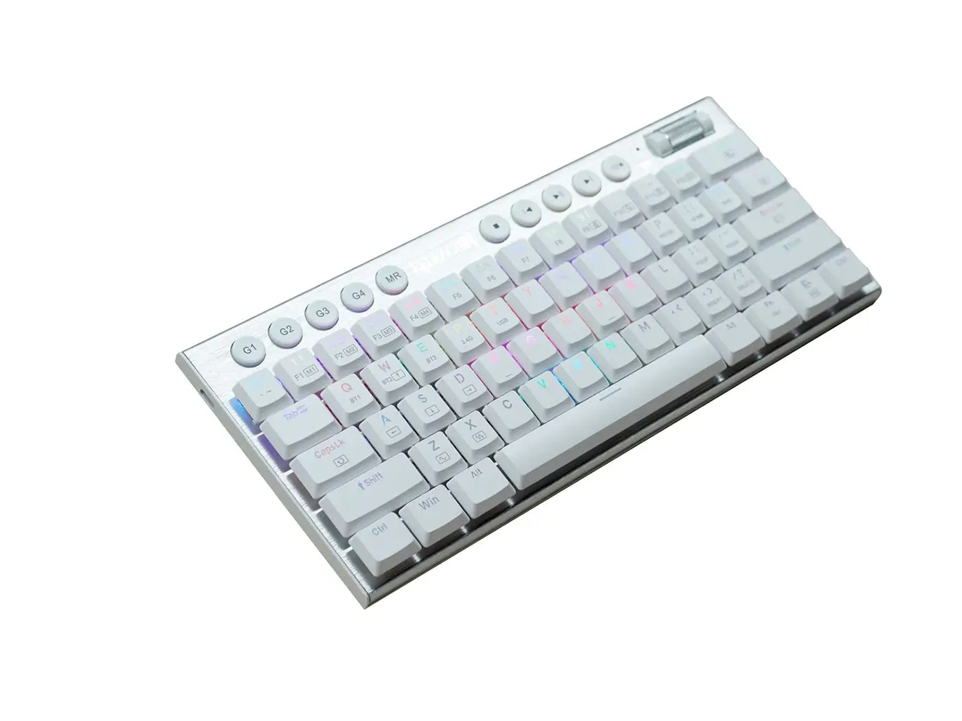 Teclados Redragon HORUS 60% Wireless. English K632-PRO-RGB WHITE RED SWITCH - Imagen 3