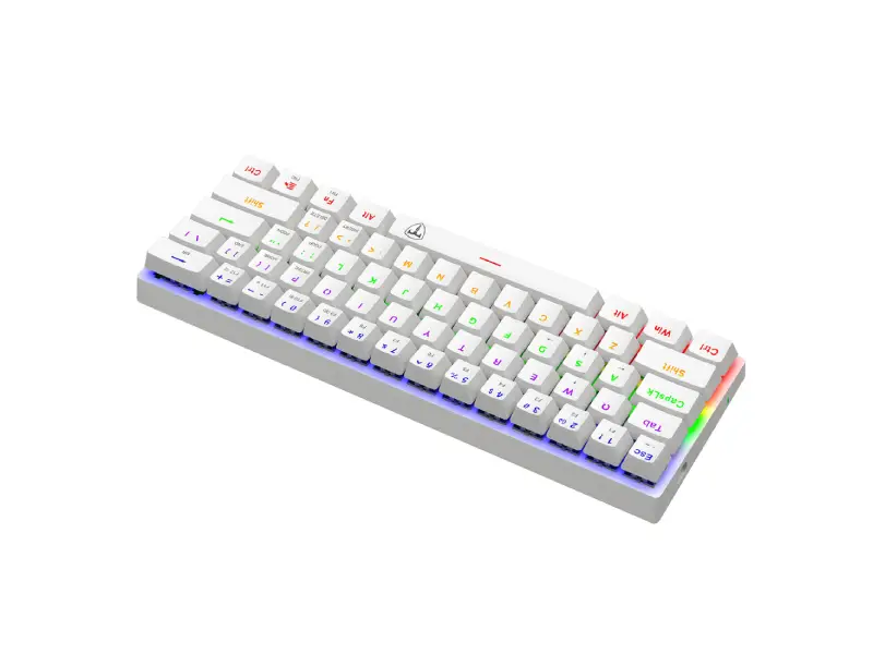 Teclado Mecánico Gamer T-Dagger BORA WHITE Rainbow T-TGK313W-RD-SP Red Switch - Imagen 3