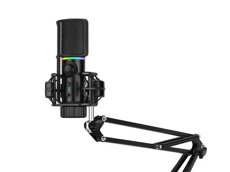 Micrófono Gamer Streamplify MIC-48-RGB-MA-BK Soporte de Brazo - Imagen 2
