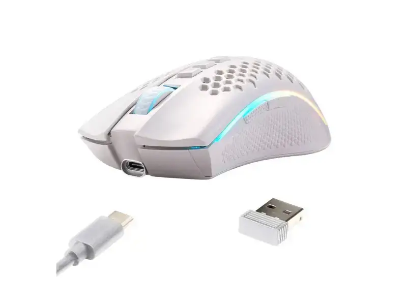 Mouse Gamer Redragon STORM PRO M808-KS Wireless WHITE - Imagen 2