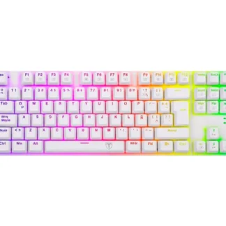 Teclado Mecánico Gamer T-Dagger BORA WHITE Rainbow T-TGK313W-RD-SP Red Switch