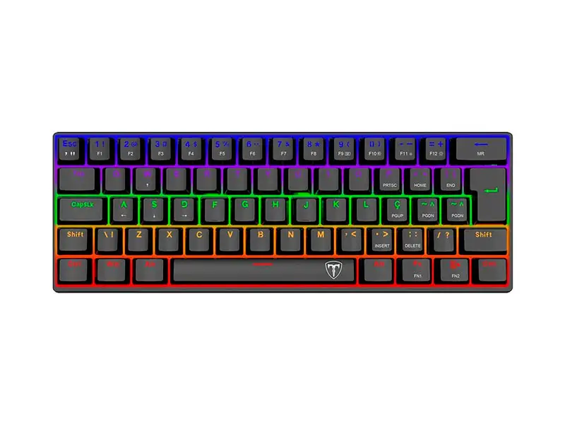 Teclado T-Dagger ARENA Rainbow. Spanish T-TGK321-BR BLACK BROWN SWITCH