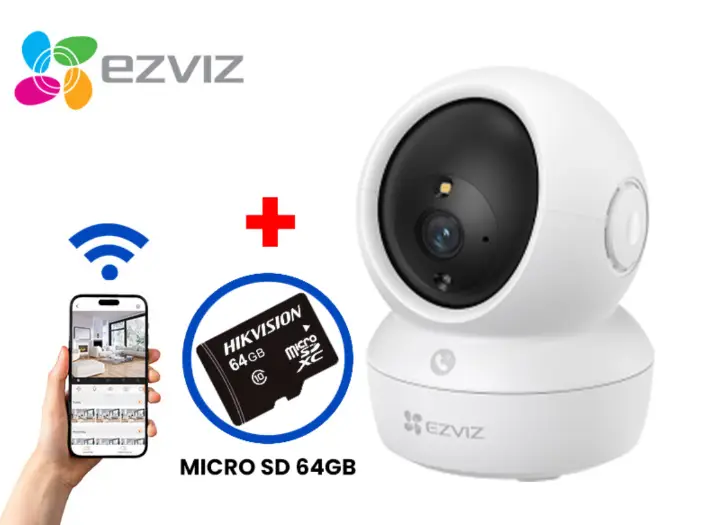 CAMARA IP H6C INTER IOR 3MP WIFI LENTE 4MM + MEMORIA 64 GB