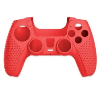 Protector De Silicona Para Mando PS5 Dualsense AKSW-181 Blanco-Rojo