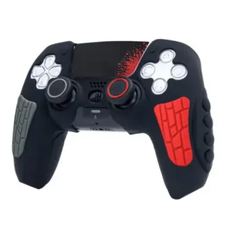 Protector De Silicona Para Mando PS5 Dualsense AKSW-181 Negro-Rojo
