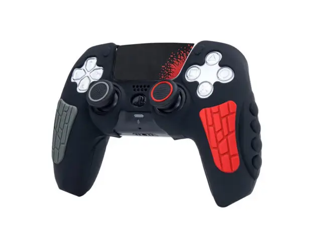 Protector De Silicona Para Mando PS5 Dualsense AKSW-181 Negro-Rojo