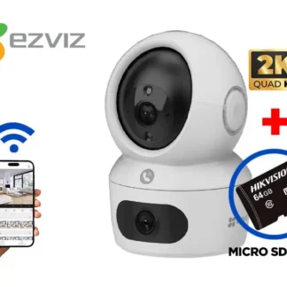CAMARA DE SEGURIDAD INTERIOR DOBLE LENTE H7C + MEMORIA MICRO SD 64GB